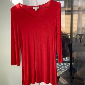 Coldwater creek orangey red long sleeve tunic. Small